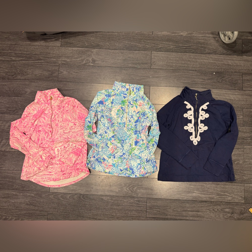 Lot of 3 Lilly Pulitzer 1/2 Zips
